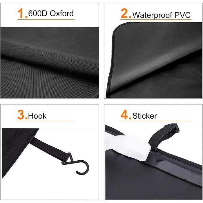 Захист вантажного простору CICMOD для собак: антиковзаюча підстилка в багажник авто (чорний)