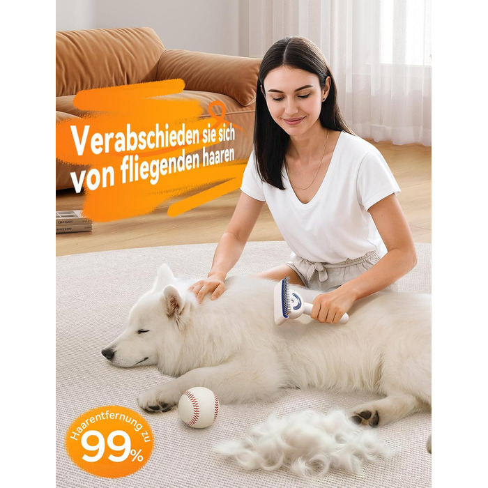 Щітка для вичісування підшерстка собак та котів FEELNEEDY, 4 в 1, для довгошерстих порід, 23+35 зубців, двосторонній спрей, 2 щітки з кожної сторони