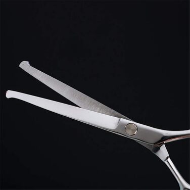 Набір професійних ножиць для грумінгу тварин (6 дюймів, 4 шт.) з нержавіючої сталі. Ножиці для догляду за собаками з закругленими кінцями та вигнутим лезом. Гребінець для грумінгу в комплекті.