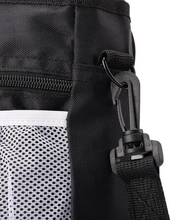 Універсальна сумка для ласощів для собак, знімна, велика місткість, сумка для тренувань, з ремінним кріпленням та регульованим плечовим ременем, 3 способи носіння (чорний)