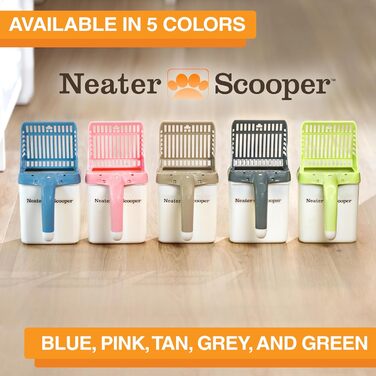 Совок для котячого туалету Neater Scooper з 195 змінними пакетами, система для просіювання наповнювача, зелений, Neater Pet Brands