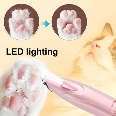 Бездротовий триммер для лап тварин, тиха машинка для собак з LED-підсвіткою, перезаряджувана для собак, котів, лап, очей, вух, обличчя, тіла, зелений