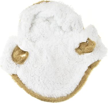 Костюм для собак MuYaoPet на Хелловін: костюм єнота-собаки з теплого флісу, теплий зимовий одяг для маленьких, середніх та великих собак (колір: коричневий, розмір: M)