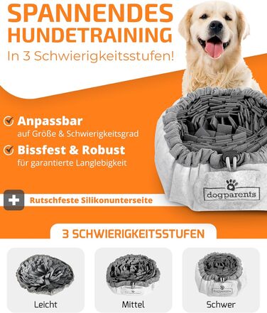 Schnüffelteppich для собак DOGPARENTS® – килимок для пошуку та розваг, міцний, для малих та великих собак, зелений (сірий)