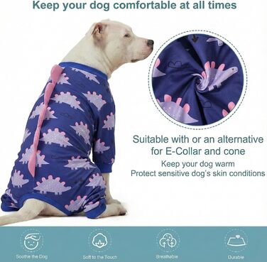 Комбінезон для собак великих порід LovinPet: дихаючий, з UV-захистом, антибактеріальний, для відновлення після операцій, зелено-оранжевий, XXX-Large