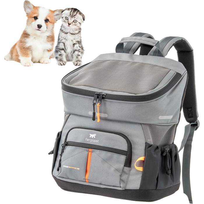 Рюкзак для собак та котів Ferplast Voyager Backpack, сірий, M-L
