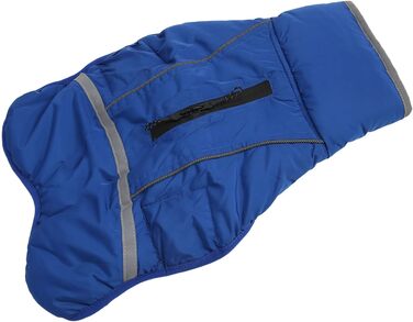 Теплий зимовий пухнастий нашийник для собак, куртка для собак, нашийник з нейлону з відбиваючим дизайном, XXXL, блакитний