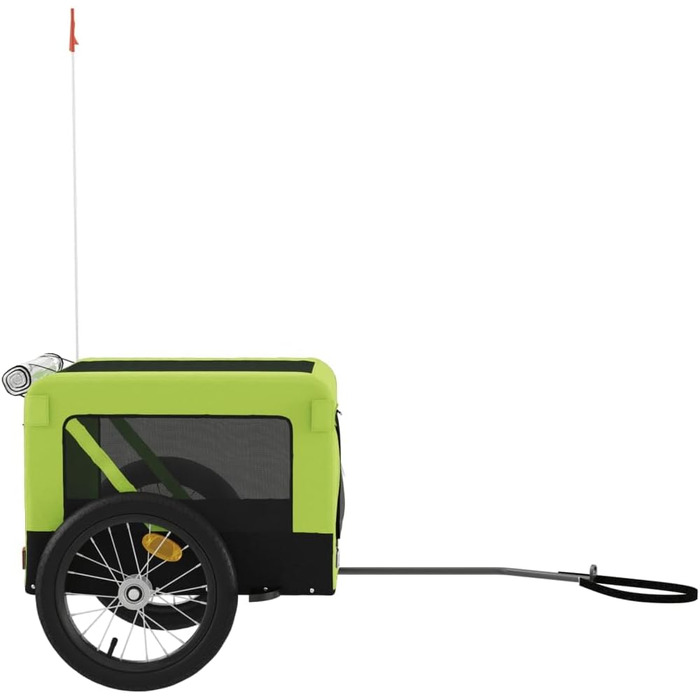 Причіп для велосипеда, переноска для собак, зелений 63x123x66 см
