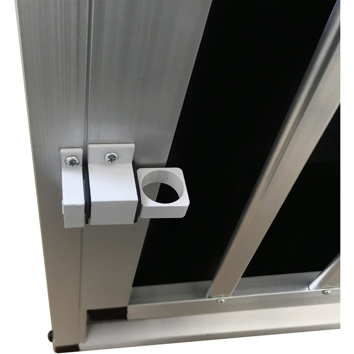 Алюмінієва переносна клітка для собак Defacto - переносна коробка для собак, автобокс, клітка для подорожей (M, 59x69x50 см, чорний)