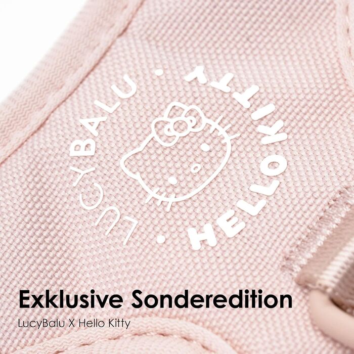 Шлея для котів LucyBalu X Hello Kitty EXPLORER, з повідцем, захист від втечі, з відділенням для AirTag, розмір XS/S, рожевий колір