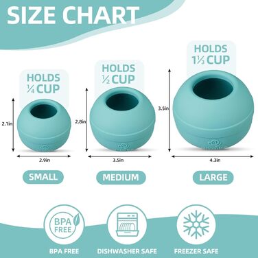 Інтерактивна іграшка-заспокійник для собак, з можливістю заповнення, для тривалої розваги, можна заморожувати, харчовий пластик (Блакитно-зелений, M)