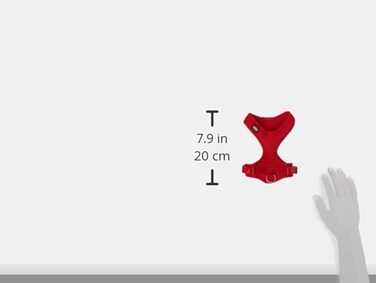 Шлея для собак TRIXIE Comfort Soft XXS–XS, червона, м'яка, регульована, обхват грудей 28–40 см, для маленьких порід