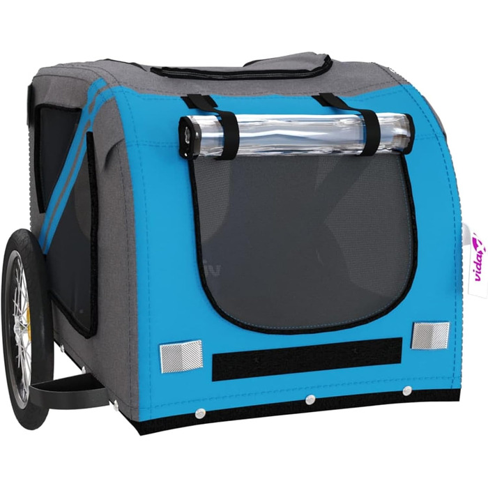 Festnight Причіп для велосипеда, переноска для собак, вантажний причіп для велосипеда, Oxford-Gewebe, 45 кг, 133,5 x 69 x 73,5 см, блакитний та сірий