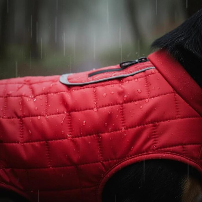 Водонепроникний зимовий одяг для собак Emmalove - тепла жилетка з флісу (червоний, M)