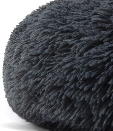 Ортопедичне ліжко для собак XL: зручне, кругле, з ефектом пам'яті, для великих собак, миється, антистрес, сіре