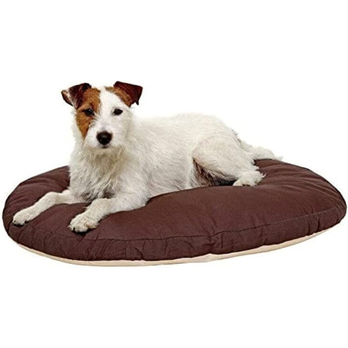 Подушка для собак Karlie Kissen Oval, бежево-коричнева, 80x62x10 см