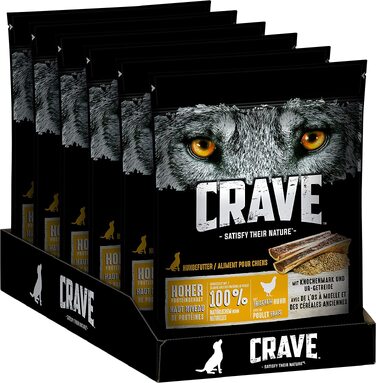 Беззерновий сухий корм для дорослих собак CRAVE з куркою, преміум-клас, високий вміст протеїну, 11.5 кг
