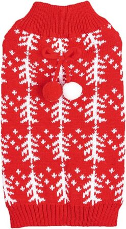 Світер для собак Jecikelon, теплий зимовий светр для маленьких собак, одяг для цуценят, м'який, теплий, костюми для домашніх тварин, одяг для собак та котів з помпоном, розмір L, зелено-смугастий