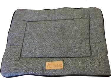 Ліжко для собак Ellie-Bo Wende, Tweed та штучне хутро, для клітки розміру M, 76 см (Чорний, S - [L56 x W41 x H3cm])