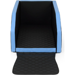 Автоматичне ліжко для собак у вигляді автомобіля, 55x100 см (чорний, блакитний)