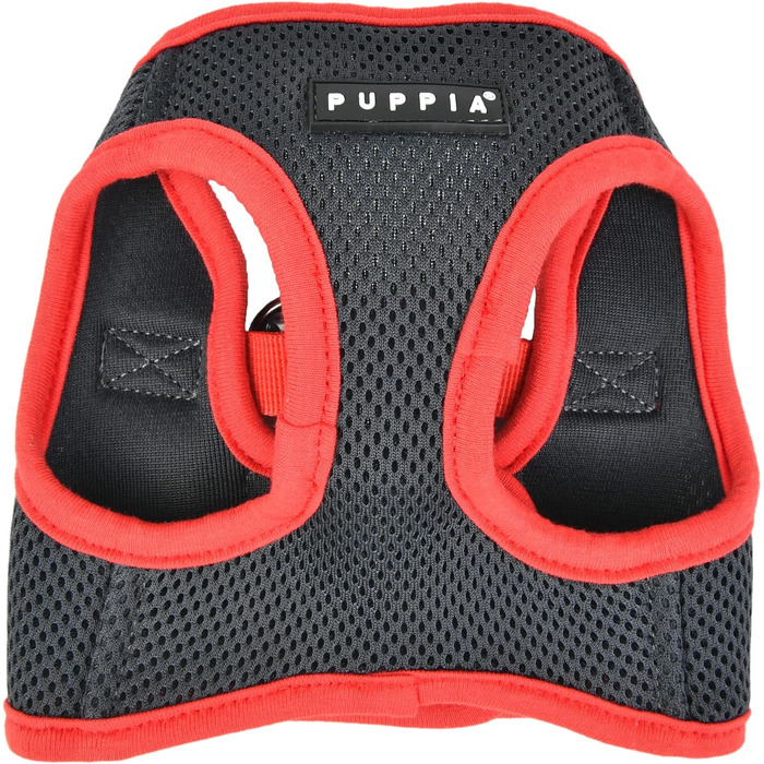 Шлея Puppia Soft Harness II для малих і середніх собак, сіра, S — м'яка, зручна, легка у використанні
