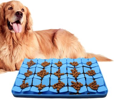 Килимок для собак Katzenschlamm з силікону з присосками, лінза для собак, зменшує нудьгу, для ласощів та корму, фіолетовий (синій)