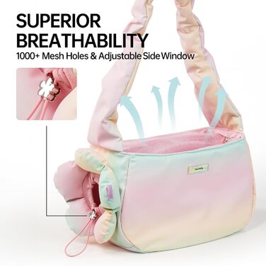 TOUCHDOG Сумка-переноска для собак та котів, рожева, до 6 кг