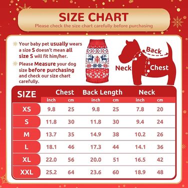 Пуловер для собак на Новий рік, теплий в'язаний пуловер з візерунком (сніжинка-олень), розмір L