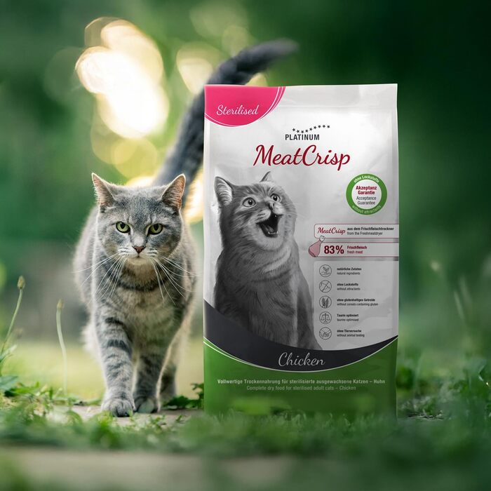 Сухий корм для стерилізованих котів PLATINUM MeatCrisp з куркою, 1.5 кг
