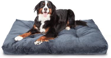 Килимок для собак великих порід Nobleza, м'який та пухнастий, з неслизьким дном, 122x74 см, темно-сірий