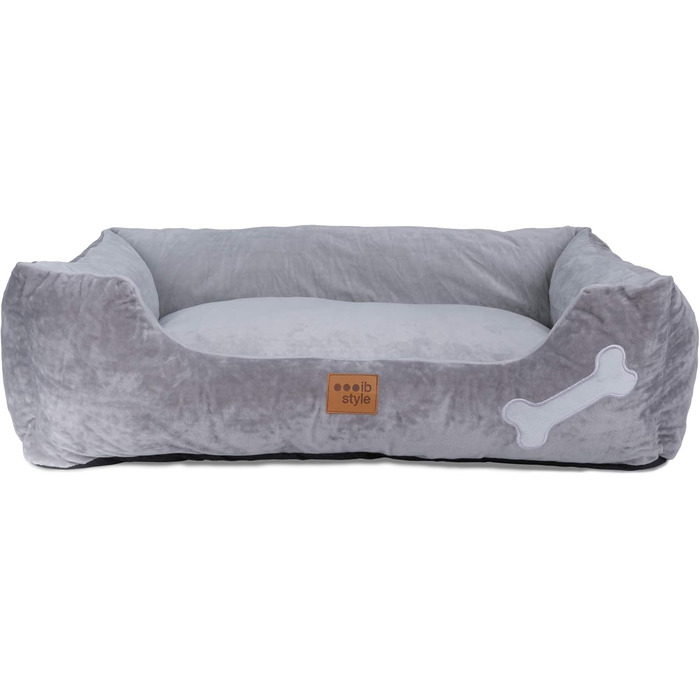 Крісло-ліжко для собак Buddy, середніх порід, сіре, 85x70 см, знімний чохол