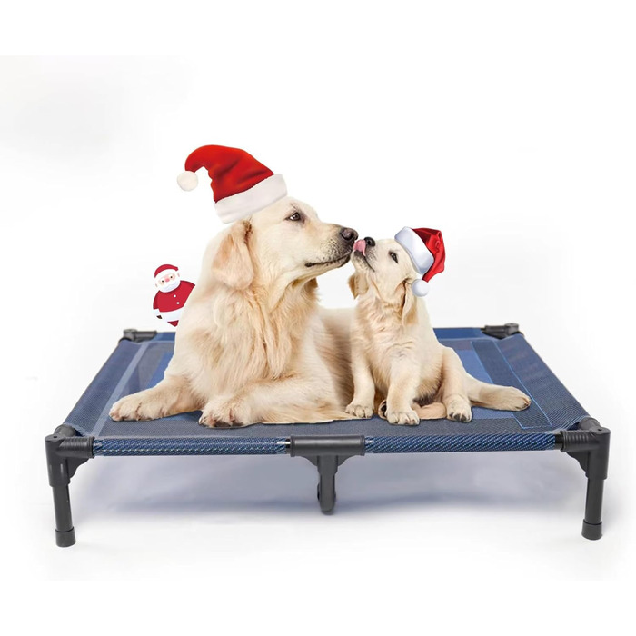 Підвищені лежанки для собак Suddus, червоні, розмір M (великі, червоні) (36' x 30' x 7', блакитні)