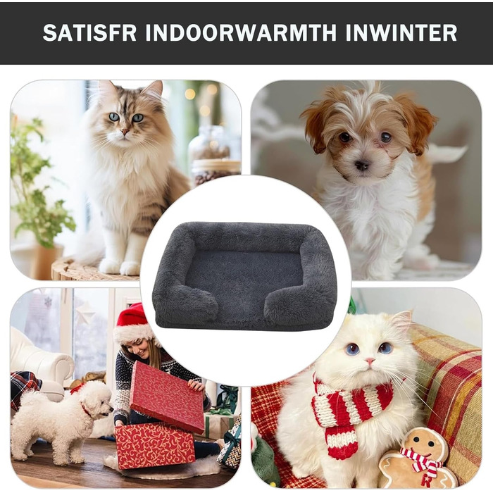 Килимок для собак великих порід, неслизький, для котів середніх порід, класичний, миючий, пухнастий, м'який, для балкона, вітальні, подорожей (Кольоровий, M)