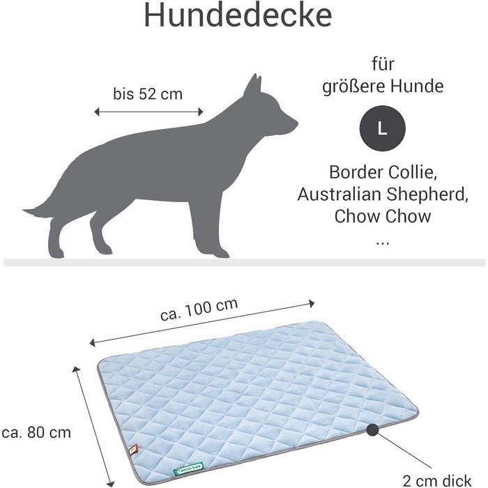 Лежанка для собак Doctor Bark: флісова двостороння підстилка для великих собак, 100x80 см (рожевий/світло-сірий)