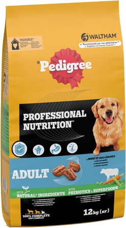 Сухий корм для дорослих собак PEDIGREE з яловичиною та овочами, 12 кг