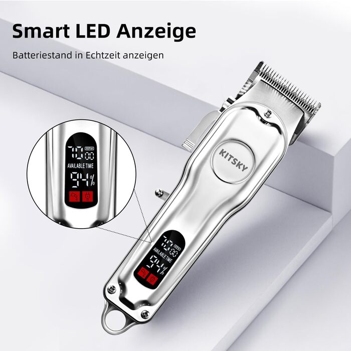 Професійна машинка для стрижки собак та котів KitSky Leise, бездротова, для довгошерстих порід
