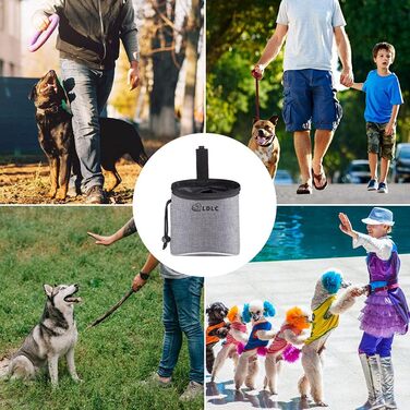 Сумка для ласощів Nuoshen для собак та цуценят, сірого кольору. Ідеальна для тренувань, прогулянок та подорожей.