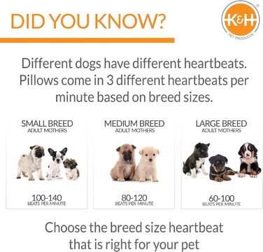 K&H Pet Products заспокійлива іграшка для собак з імітацією серцебиття, подушка-серце, для великих порід, 25,4 см, червона