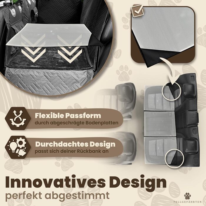 Захисна ковдра для собак у машину - Fellgefährten | Якісна ковдра на заднє сидіння авто для собак | Захист заднього сидіння від бруду та шерсті