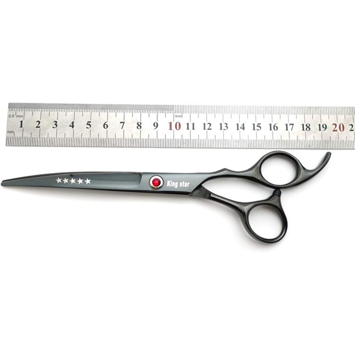 Набір професійних ножиць для грумінгу домашніх тварин, титан, 4 шт. (прямі, витончувальні, вигнуті)