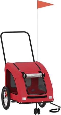 Причіп для собак Gecheer, міцний оксфордський матеріал та сталевий каркас, водонепроникний, з підвіскою, 26 дюймів, для активного відпочинку та прогулянок