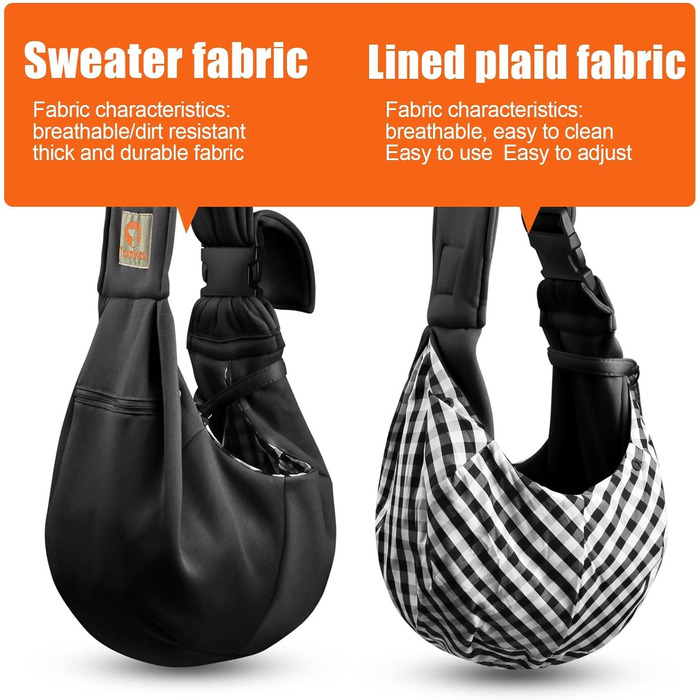 Сумка-кенгуру для собак та котів Tomkas, переноска для маленьких тварин, регульований ремінь, кишеня на блискавці, застібка-клипса (Сірий, M)