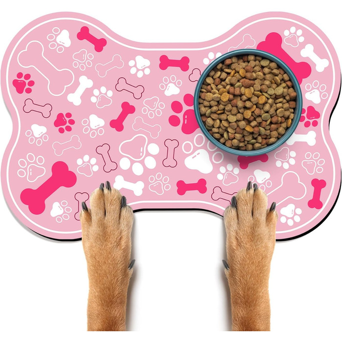 Килимок для собак та котів, форма кістки, швидковисихаючий, миска для води, підкладка з гумовою основою, стійкий до бруду, аксесуари для тварин (Темно-сірий, 43,2 x 73,2 см) (Світло-рожевий, 12x18 дюймів)