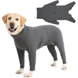Теплий флісовий пуловер для собак Cyponpy з коміром-гетром, розмір 6XL, сірий
