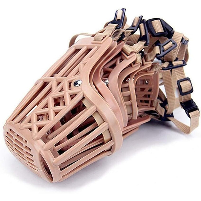 Набір масок-намордників для собак Beikalone (7 шт.), пластик, анти-гризун, регульовані, дихаючі, зручні