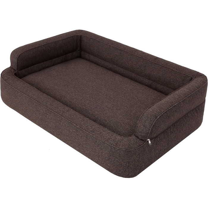 Ліжко для собак та котів, знімний чохол, корзина, подушка, лежанка, софа для собак, XXL 117x79 см, коричневий
