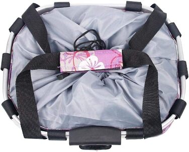 Знімний велосипедний кошик для маленьких тварин - складана передня сумка - портативний візок для котів та собак (фіолетовий)