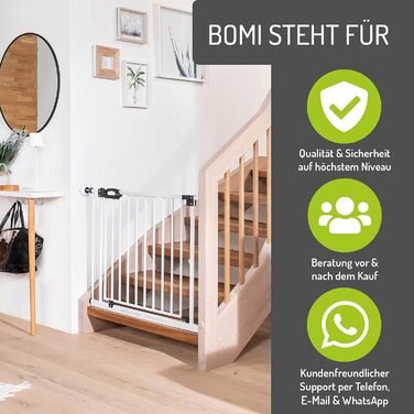 Розширювач для захисної перегородки BOMI, металевий, білий, 10-40 см, для воріт без свердління, 40 см, аксесуари для дитячих і тваринних бар'єрів