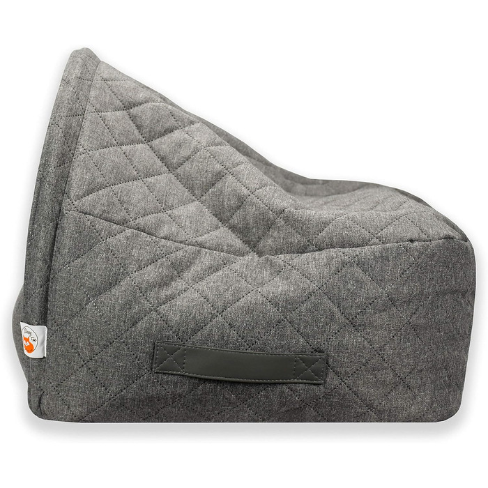 Sleepy Fox® Преміум ліжко-печера для собак та котів - нагороджений, запатентований дизайн (Сірий, стеганий, розмір Medium: 85x75x55 см)