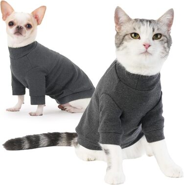 Пуловер для безшерстних котів Sphynx, теплий, сірий (L)